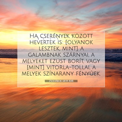 Picture 07 - Zsoltárok 68:14 KAR - Ha cserények között hevertek is: [olyanok - Bible Verse Picture
