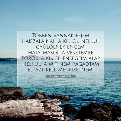 Picture 07 - Zsoltárok 69:5 KAR - Többen vannak fejem hajszálainál, a kik ok - Bible Verse Picture