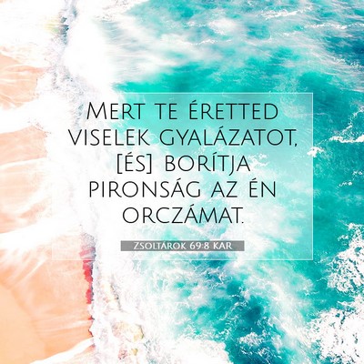 Picture 07 - Zsoltárok 69:8 KAR - Mert te éretted viselek gyalázatot, [és] - Bible Verse Picture