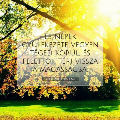 Picture 07 - Zsoltárok 7:8 KAR - És népek gyülekezete vegyen téged körül, - Bible Verse Picture