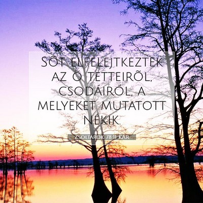 Picture 07 - Zsoltárok 78:11 KAR - Sõt elfelejtkeztek az õ tetteirõl, - Bible Verse Picture