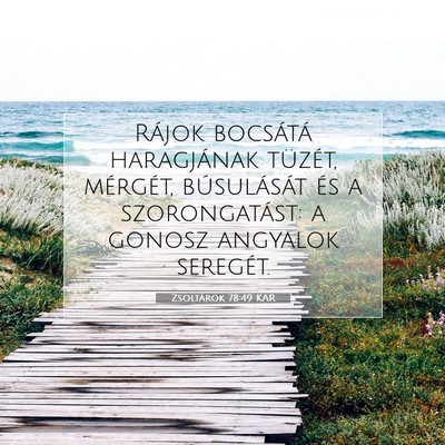 Picture 07 - Zsoltárok 78:49 KAR - Rájok bocsátá haragjának tüzét, mérgét, - Bible Verse Picture