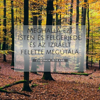 Picture 07 - Zsoltárok 78:59 KAR - Meghallá ezt Isten és felgerjede; és az - Bible Verse Picture