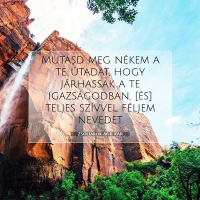 Picture 07 - Zsoltárok 86:11 KAR - Mutasd meg nékem a te útadat, hogy járhassak a - Bible Verse Picture