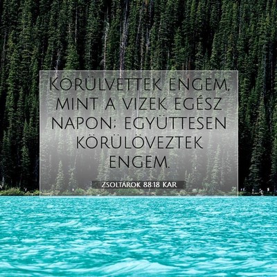 Picture 07 - Zsoltárok 88:18 KAR - Körülvettek engem, mint a vizek egész napon; - Bible Verse Picture