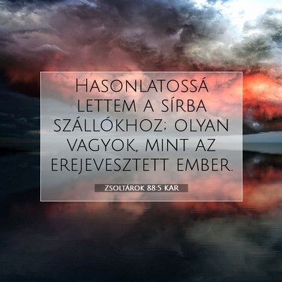 Picture 07 - Zsoltárok 88:5 KAR - Hasonlatossá lettem a sírba szállókhoz; olyan - Bible Verse Picture