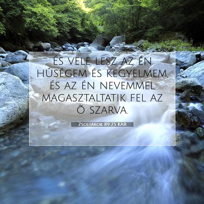 Picture 07 - Zsoltárok 89:25 KAR - És vele lesz az én hûségem és kegyelmem, és - Bible Verse Picture