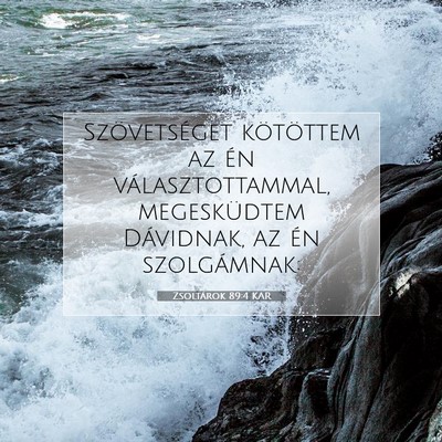 Picture 07 - Zsoltárok 89:4 KAR - Szövetséget kötöttem az én választottammal, - Bible Verse Picture