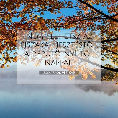 Picture 07 - Zsoltárok 91:5 KAR - Nem félhetsz az éjszakai ijesztéstõl, a - Bible Verse Picture