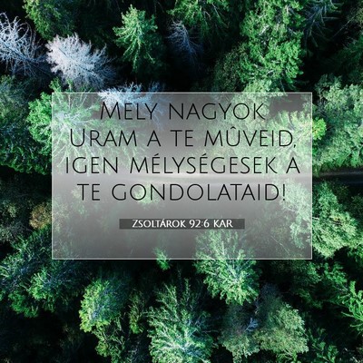Picture 07 - Zsoltárok 92:6 KAR - Mely nagyok Uram a te mûveid, igen mélységesek - Bible Verse Picture