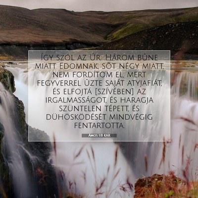 Picture 07 - Ámos 1:11 KAR - Így szól az Úr: Három bûne miatt Edomnak, - Bible Verse Picture