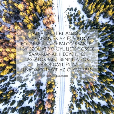 Picture 07 - Ámos 3:9 KAR - Adjatok hírt Asdód palotáiban és az Égyiptom - Bible Verse Picture