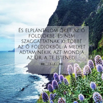 Picture 07 - Ámos 9:15 KAR - És elplántálom õket az õ földjökbe; és - Bible Verse Picture