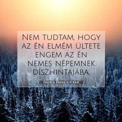 Picture 07 - Énekek Éneke 6:9 KAR - Nem tudtam, hogy az én elmém ültete engem az - Bible Verse Picture