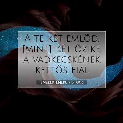Picture 07 - Énekek Éneke 7:3 KAR - A te két emlõd, [mint] két õzike, a - Bible Verse Picture