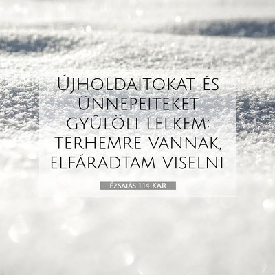 Picture 07 - Ézsaiás 1:14 KAR - Újholdaitokat és ünnepeiteket gyûlöli - Bible Verse Picture