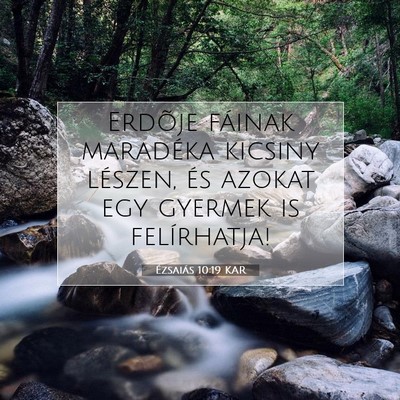 Picture 07 - Ézsaiás 10:19 KAR - Erdõje fáinak maradéka kicsiny lészen, és - Bible Verse Picture