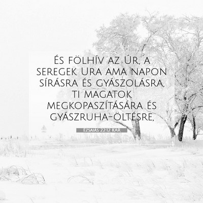 Picture 07 - Ézsaiás 22:12 KAR - És fölhív az Úr, a seregek Ura ama napon - Bible Verse Picture