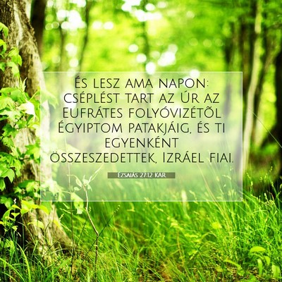 Picture 07 - Ézsaiás 27:12 KAR - És lesz ama napon: cséplést tart az Úr az - Bible Verse Picture