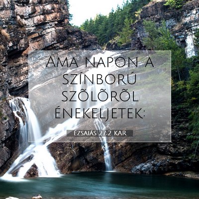 Picture 07 - Ézsaiás 27:2 KAR - Ama napon a színború szõlõrõl - Bible Verse Picture