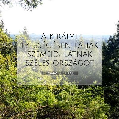 Picture 07 - Ézsaiás 33:17 KAR - A királyt ékességében látják szemeid; - Bible Verse Picture