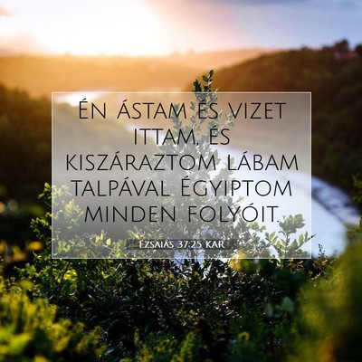 Picture 07 - Ézsaiás 37:25 KAR - Én ástam és vizet ittam, és kiszáraztom - Bible Verse Picture