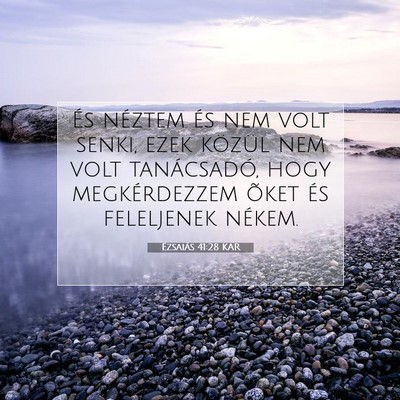 Picture 07 - Ézsaiás 41:28 KAR - És néztem és nem volt senki, ezek közül nem - Bible Verse Picture