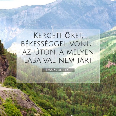 Picture 07 - Ézsaiás 41:3 KAR - Kergeti õket, békességgel vonul az úton, a - Bible Verse Picture