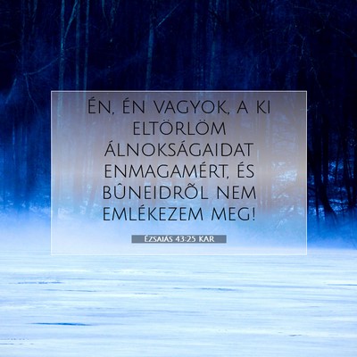 Picture 07 - Ézsaiás 43:25 KAR - Én, én vagyok, a ki eltörlöm álnokságaidat - Bible Verse Picture