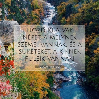Picture 07 - Ézsaiás 43:8 KAR - Hozd ki a vak népet, a melynek szemei vannak, - Bible Verse Picture
