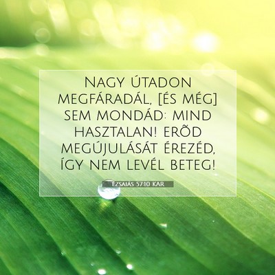 Picture 07 - Ézsaiás 57:10 KAR - Nagy útadon megfáradál, [és még] sem - Bible Verse Picture
