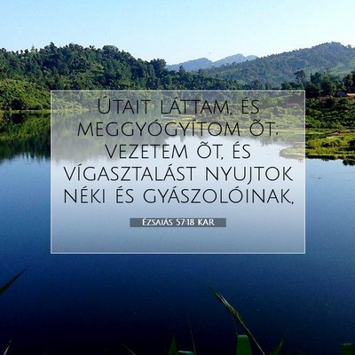 Picture 07 - Ézsaiás 57:18 KAR - Útait láttam, és meggyógyítom õt; vezetem - Bible Verse Picture