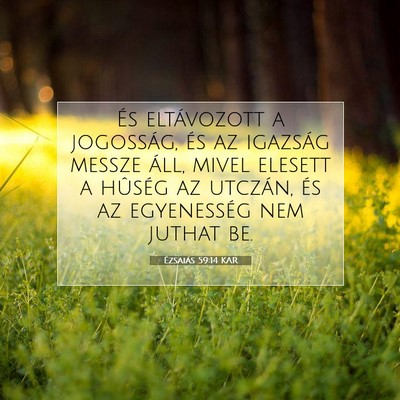 Picture 07 - Ézsaiás 59:14 KAR - És eltávozott a jogosság, és az igazság - Bible Verse Picture