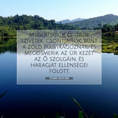 Picture 07 - Ézsaiás 66:14 KAR - Meglátjátok és örül szívetek, csontjaitok, - Bible Verse Picture