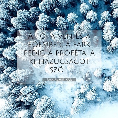 Picture 07 - Ézsaiás 9:15 KAR - A fõ: a vén és a fõember, a fark pedig a - Bible Verse Picture