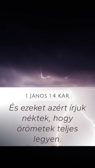 1 János 1:4 KAR Bible Verse Image