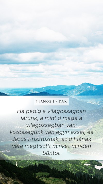1 János 1:7 KAR Bible Verse Image