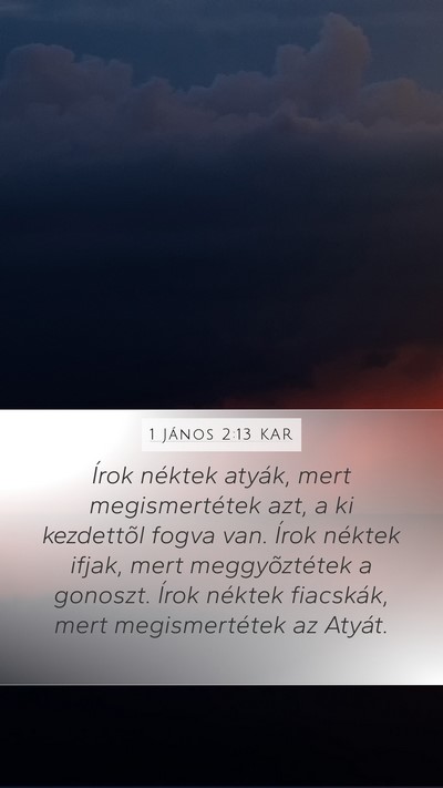 1 János 2:13 KAR Bible Verse Image
