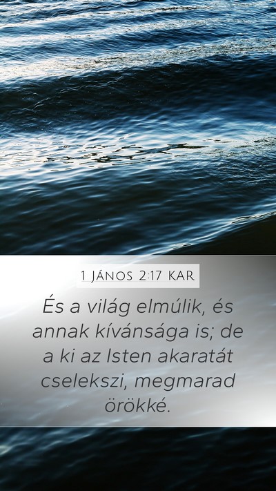 1 János 2:17 KAR Bible Verse Image