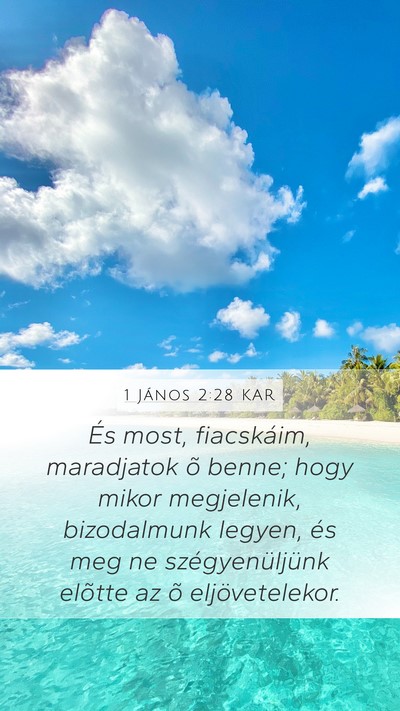 1 János 2:28 KAR Bible Verse Image