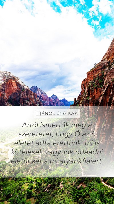 1 János 3:16 KAR Bible Verse Image