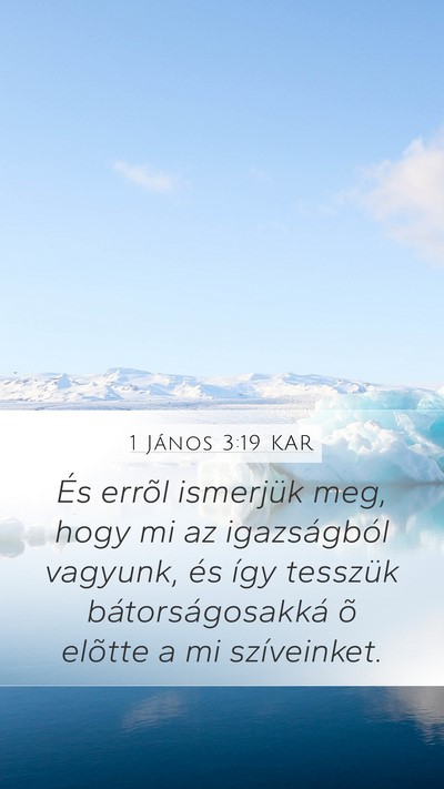 1 János 3:19 KAR Bible Verse Image