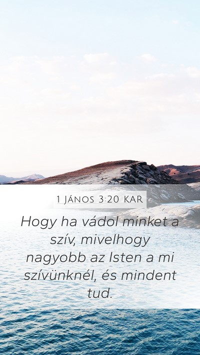 1 János 3:20 KAR Bible Verse Image