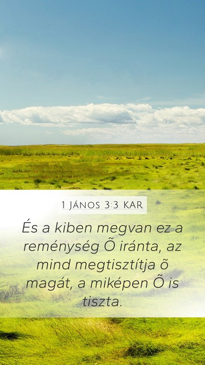 1 János 3:3 KAR Bible Verse Image
