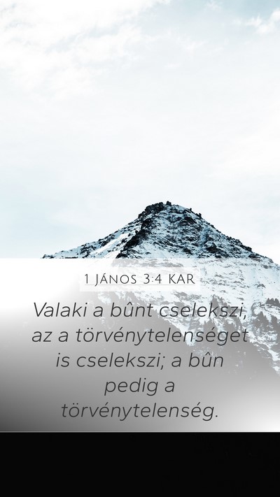 1 János 3:4 KAR Bible Verse Image