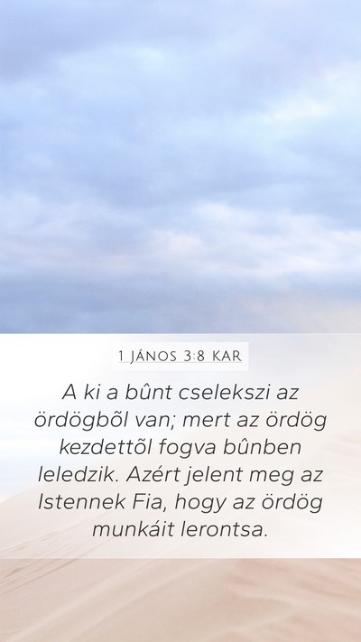 1 János 3:8 KAR Bible Verse Image