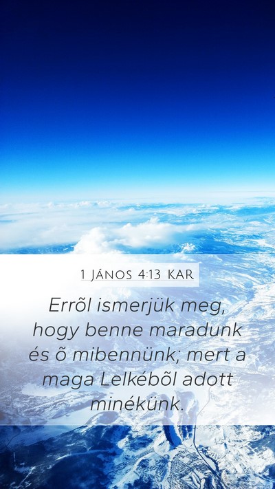 1 János 4:13 KAR Bible Verse Image