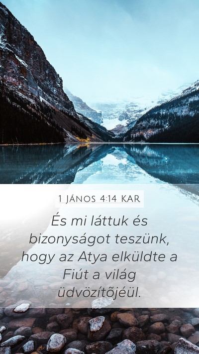 1 János 4:14 KAR Bible Verse Image