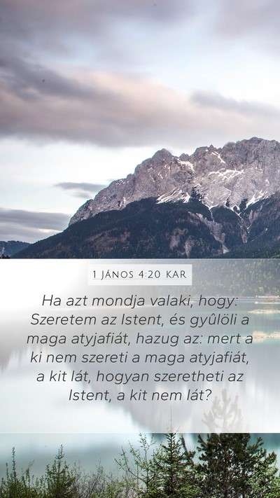 1 János 4:20 KAR Bible Verse Image