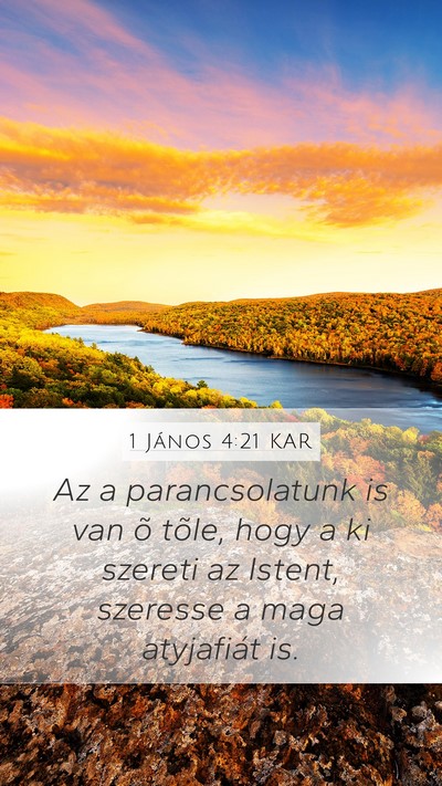1 János 4:21 KAR Bible Verse Image